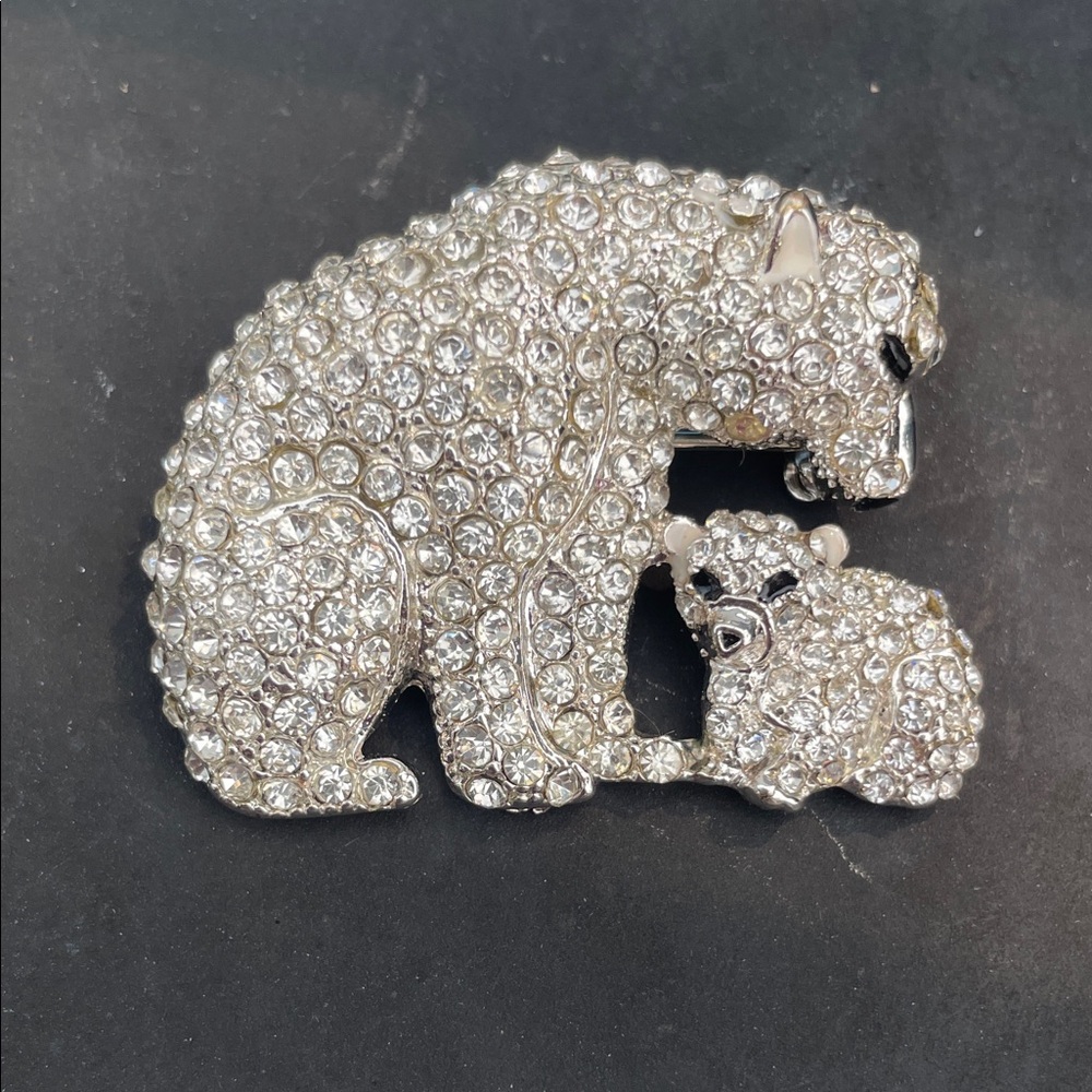 Napier Silver Bear Brooch